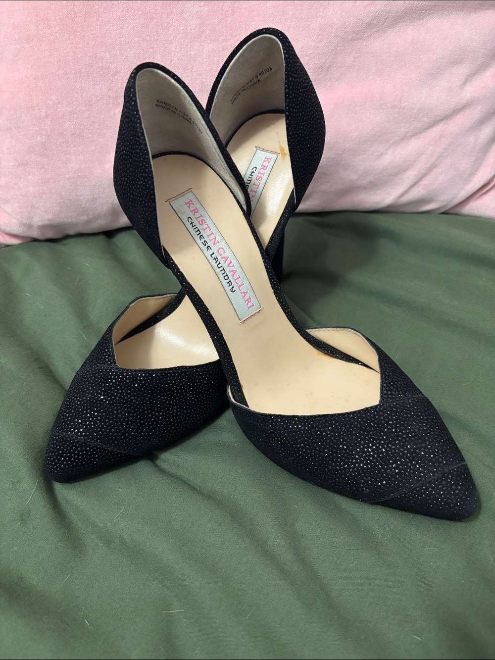 NWT Kristin Cavallari for Chinese Laundry Black D'Orsay Pointed Toe Heels